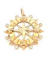 Aira in VanderZon Essentials Diamond and Mother of Pearl Compass Charm