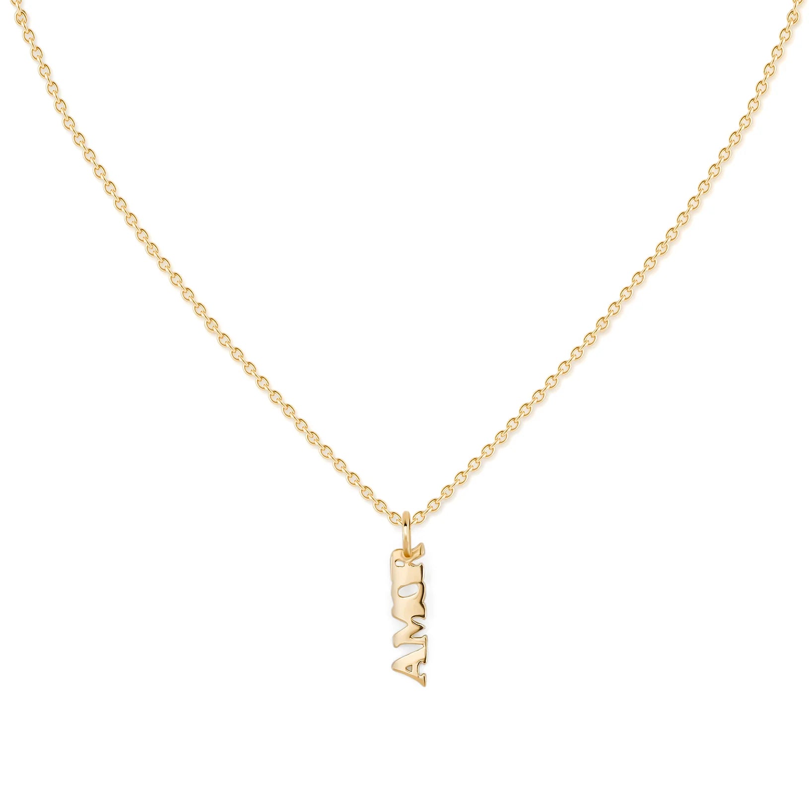 Kate Collins Jewelry 14K Yellow Gold AMOR Necklace – VanderZon Jewelers